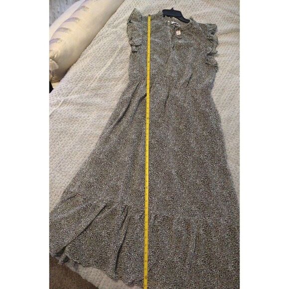 Steve Madden midi ruffled sleeve Large leopard print dress Feminine Boho Cottage - Picture 9 of 10